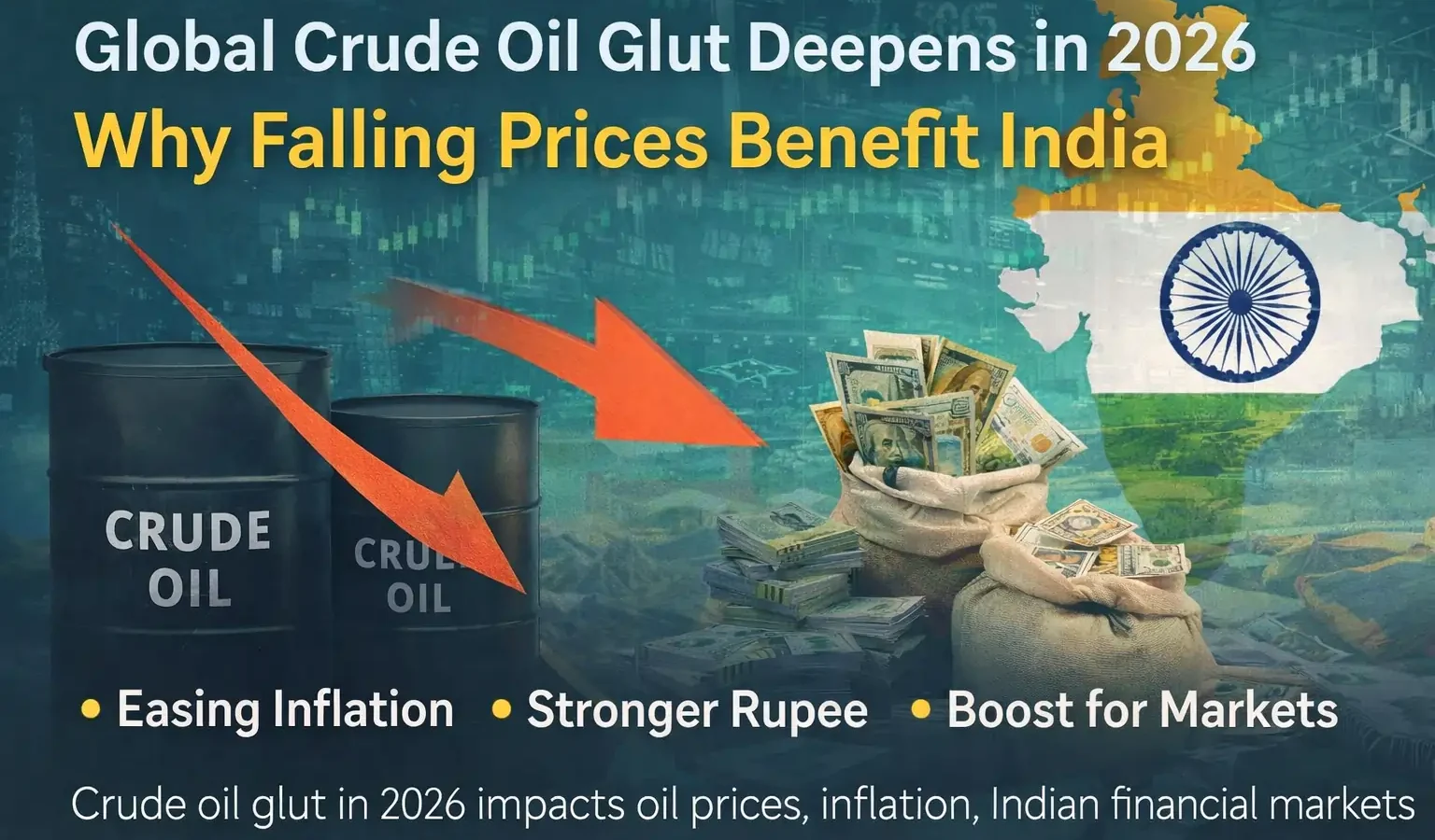 Crude oil prices impact Indian stock markets, inflation, and rupee outlook