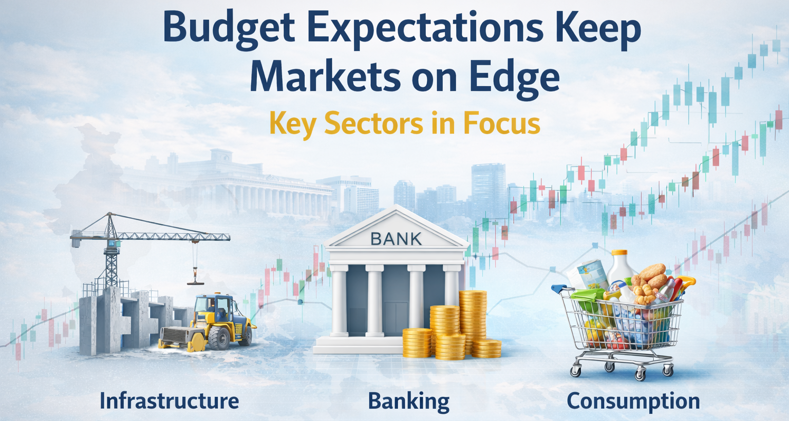 Stock market ahead of budget as FII selling continues and DII buying supports indices