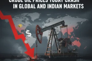 Crude oil prices today fall sharply as Brent crude slips below $66 and MCX crude drops over 5 percent