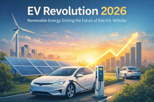 EV Revolution 2026 electric vehicles charging station powered by renewable energy in India